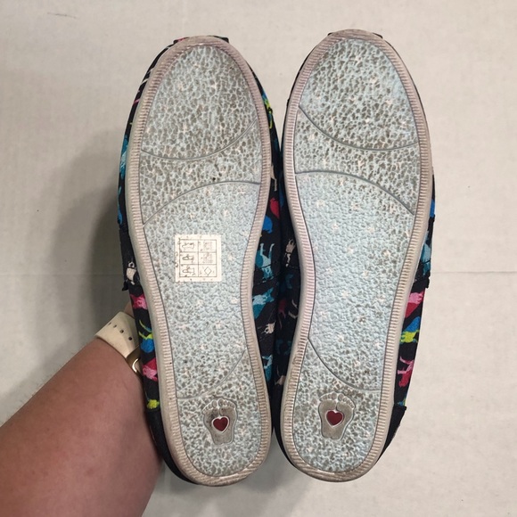 Sketcher’s Bobs Black Dog Print Slip On Shoes - Picture 8 of 9